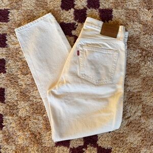 Levi’s 501 Original Ecru Straight Leg Jeans, sz. 28